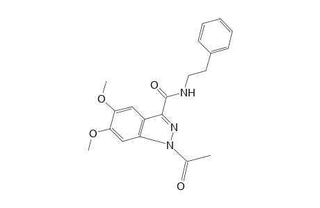 1-acetyl-5,6-dimethoxy-N-phenethyl-1H-indazole-3-carboxamide