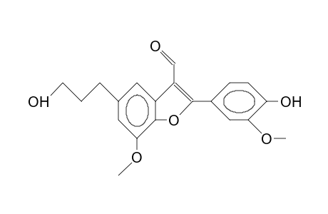 5-(3-HYDROXYPROPYL)-7-METHOXY-2-(3'-METHOXY-4'-HYDROXYPHENYL)-BENZO-[B]-FURAN-3-CARBALDEHYDE