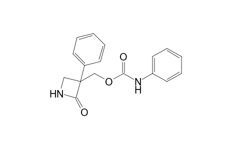 3-(hydroxymethyl)-3-phenyl-2-azetidinone, carbanilate