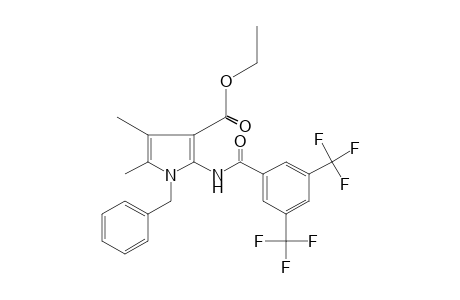 1-benzyl-2-[3,5-bis(trifluoromethyl)benzamido]-4,5-dimethylpyrrole-3-carboxylic acid, ethyl ester