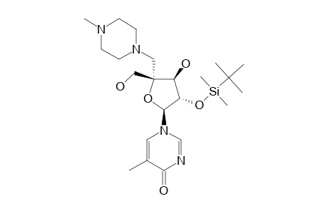 1-[2-O-TERT.-BUTYLDIMETHYLSILYL-4-C-(N-METHYLPIPERAZINYL)-METHYL-BETA-D-XYLOFURANOSYL]-THYMINE