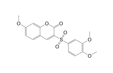 2H-1-benzopyran-2-one, 3-[(3,4-dimethoxyphenyl)sulfonyl]-7-methoxy-