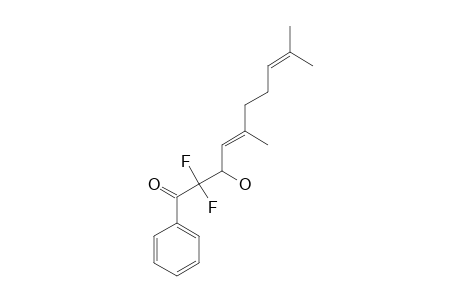 2,2-DIFLUORO-3-HYDROXY-5,9-DIMETHYL-1-PHENYLDECA-4,8-DIEN-1-ONE;MAJOR-ISOMER