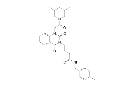 4-(1-[2-(3,5-dimethyl-1-piperidinyl)-2-oxoethyl]-2,4-dioxo-1,4-dihydro-3(2H)-quinazolinyl)-N-(4-methylbenzyl)butanamide