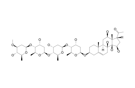 15-BETA-HYDROXYLINEOLON-3-O-BETA-D-[OLEANDROPYRANOSYL-(1->4)-DIGITOXOPYRANOSYL-(1->4)-DIGITOXOPYRANOSYL-(1->4)-DIGITOXOPYRANOSIDE]