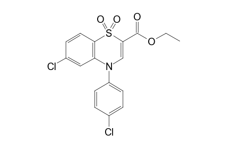 6-chloro-4-(4-chlorophenyl)-1,1-diketo-benzo[e][1,4]thiazine-2-carboxylic acid ethyl ester