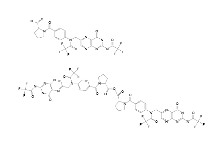 N(2,10)-BIS-(TRIFLUOROACETYL)-PYROFOLIC-ACID+N(2,10)-BIS-(TRIFLUOROACETYL)-PYROFOLIC-ACID-ANHYDRIDE