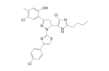 2-(5-(2-butyl-4-chloro-1H-imidazol-5-yl)-1-(4-(4-chlorophenyl)thiazol-2-yl)-4,5-dihydro-1H-pyrazol-3-yl)-4-chloro-5-methylphenol