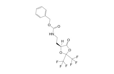 (5S)-5-[2-(BENZYLOXYCARBONYLAMINO)-ETHYL]-2,2-BIS-(TRIFLUOROMETHYL)-1,3-DIOXOLAN-4-ONE