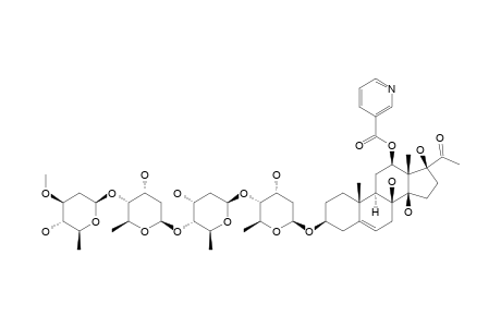 ROSTRATAMINE-3-O-BETA-D-[OLEANDROPYRANOSYL-(1->4)-DIGITOXOPYRANOSYL-(1->4)-DIGITOXOPYRANOSYL-(1->4)-DIGITOXOPYRANOSIDE]