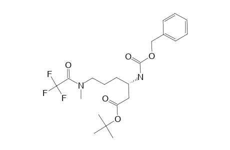 N(BETA)-BENZYLOXYCARBONYL-N(EPSILON)-METHYL-TRIFLUOROACETYL-(S)-BETA-LYSINE-TERT.-BUTYLESTER;MINOR-ISOMER