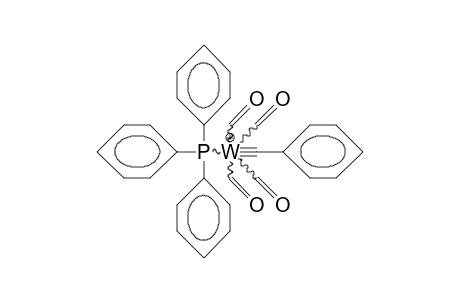 trans-Tetracarbonyl-(phenylcarbyne)-triphenylphosphine-tungsten cation