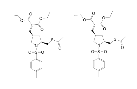 (2S,4R)-2-(ACETYLSULFANYLMETHYL)-1-(4-METHYLPHENYLSULFONYL)-4-[2,2-BIS-(ETHOXYCARBONYL)-ETHENYL]-PYRROLIDINE;MAJOR-ISOMER