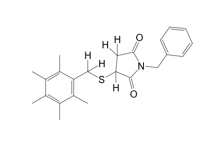 N-benzyl-2-[(2,3,4,5,6-pentamethylbenzyl)thio]succinimide