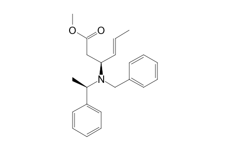 METHYL-(3S,ALPHA-R)-(E)-3-[N-BENZYL-N-(ALPHA-METHYLBENZYL)-AMINO]-HEX-4-ENOATE