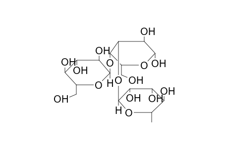 ALPHA-L-RHAMNOPYRANOSYL-(1->3)-[ALPHA-D-GLUCOPYRANOSYL-(1->4)]-BETA-D-GALACTOPYRANOSE