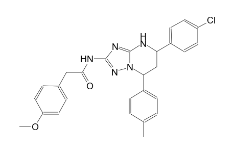 N-[5-(4-chlorophenyl)-7-(4-methylphenyl)-4,5,6,7-tetrahydro[1,2,4]triazolo[1,5-a]pyrimidin-2-yl]-2-(4-methoxyphenyl)acetamide