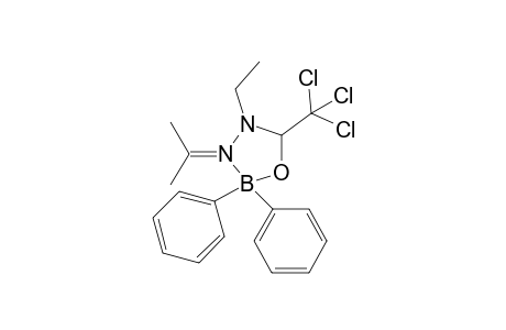 2,2-Diphenyl-3-isopropylidene-4-ethyl-5-(trichloromethyl)-2,1,3,4-boraoxa diazolidine