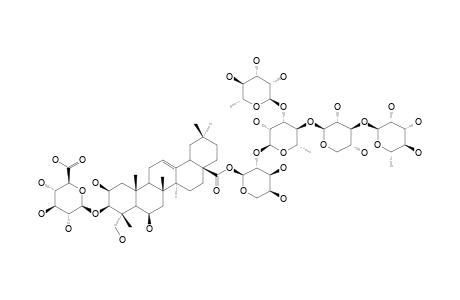 3-O-BETA-D-GLUCURONOPYRANOSYL-28-O-[ALPHA-L-RHAMNOPYRANOSYL-(1->3)-BETA-D-XYLOPYRANOSYL-(1->4)-[ALPHA-L-RHAMNOPYRANOSYL-(1->3)]-ALPHA-L-RHAMNOPYRAN