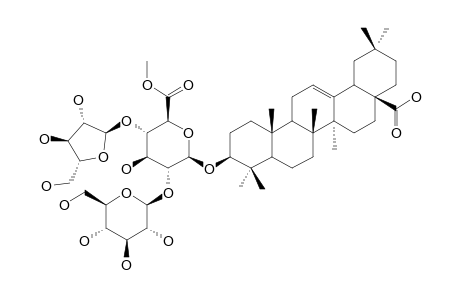 3-O-BETA-[GLUCOPYRANOSYL-(1->2)-[ARABINOFURANOSYL-(1->4)]-(6-O-METHYL)-GLUCURONOPYRANOSYL]-OLEANOLIC-ACID