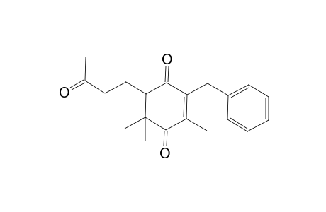 5-Benzyl-2,6,6-trimethyl-3-(3-oxopropyl)-5-cyclohexene-1,4-dione