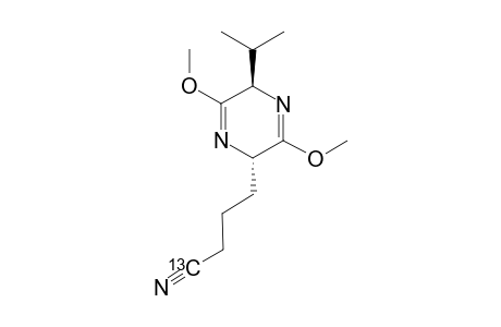 (1-C-13)-4-[(2R,5S)-2,5-DIHYDRO-2-ISOPROPYL-3,6-DIMETHOXY-5-PYRAZINYL]-BUTYRONITRILE