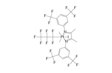 TRANS-[1,2-BIS-(3,5-BIS-(TRIFLUOROMETHYLPHENYLIMINO))-1,2-DIMETHYLETHANE]-DIMETHYL-(HEPTAFLUOROPROPYL)-IODOPLATINIUM-(IV)