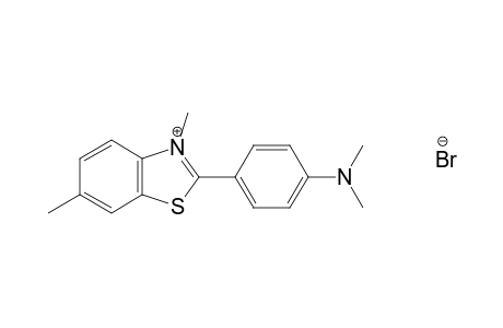 3,6-dimethyl-2-[p-(dimethylamino)phneyl]benzothiazolium bromide