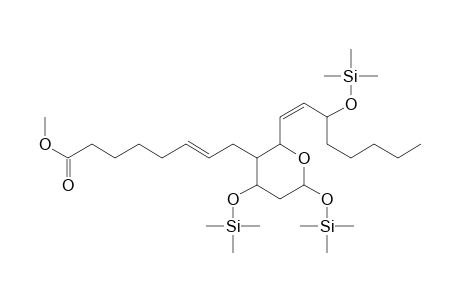 2,4-Di(trimethylsiloxy)-5-(7-(methoxycarbonyl)-2(Z)-heptenyl)-6-(3-(trimethylsiloxy)-1-octenyl)-1-oxacyclohexane