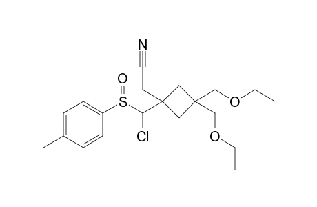 {1-[Chloro(p-tolylsulfinyl)methyl]-3,3-bis(ethoxymethyl)cyclobutyl}acetonitrile