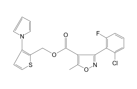 3-(2-chloro-6-fluorophenyl)-5-methyl-4-isoxazolecarboxylic acid, 3-(pyrrol-1-yl)-2-thenyl ester