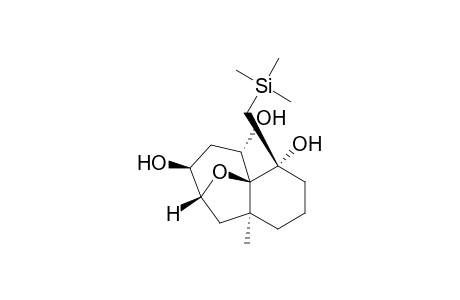 (+-)-(1S*,2R*,6S*,8R*,9S*,11S)-6-Methyl-2-[(trimethylsilyl)methyl]-12-oxatricyclo[6.3.1.0(1,6)]dodecane-2,9,11-triol