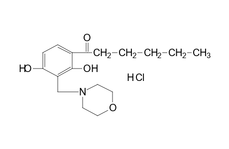 2',4'-dihydroxy-3'-(morpholinomethyl)hexanophenone, hydrochloride