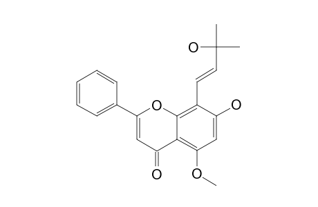 2-PHENYL-5-METHOXY-8-(3''-HYDROXY,3''-METHYL-TRANSBUT-1''-ENYL)-FLAVONE