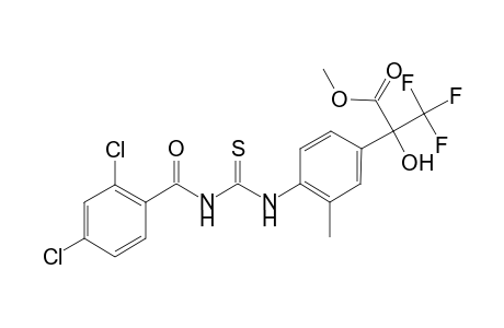 2-[4-[(2,4-dichlorobenzoyl)thiocarbamoylamino]-3-methyl-phenyl]-3,3,3-trifluoro-2-hydroxy-propionic acid methyl ester