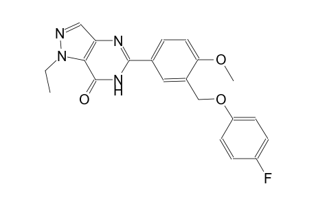 1-ethyl-5-{3-[(4-fluorophenoxy)methyl]-4-methoxyphenyl}-1,6-dihydro-7H-pyrazolo[4,3-d]pyrimidin-7-one