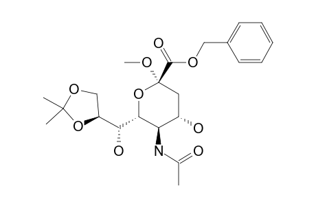 BENZYL-2-ALPHA-O-METHYL-5-N-ACETYL-8,9-O-ISOPROPYLIDENE-NEURAMINATE