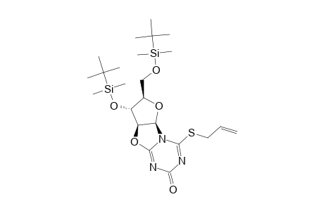 6-ALLYLTHIO-3',5'-BIS-(O-TERT.-BUTYLDIMETHYLSILYL)-BETA-D-ARABINOFURANO-[1',2':4,5]-OXAZOLO-S-TRAZINE-4-ONE