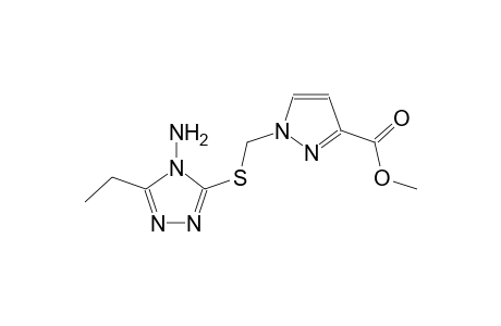 1H-pyrazole-3-carboxylic acid, 1-[[(4-amino-5-ethyl-4H-1,2,4-triazol-3-yl)thio]methyl]-, methyl ester