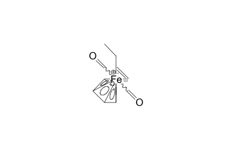 Dicarbonyl.eta.(5)-cyclopentadienyl-iron-1-butenyl cation