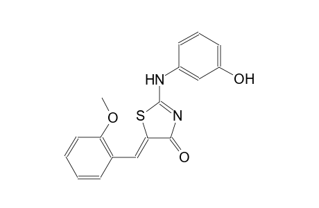 (5Z)-2-(3-hydroxyanilino)-5-(2-methoxybenzylidene)-1,3-thiazol-4(5H)-one