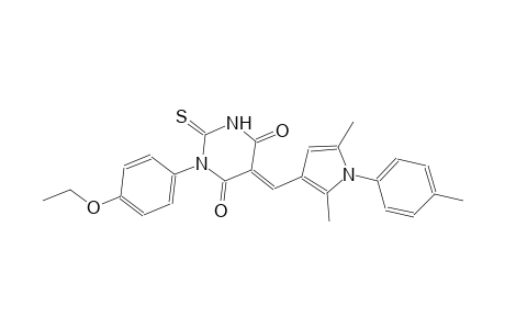 (5E)-5-{[2,5-dimethyl-1-(4-methylphenyl)-1H-pyrrol-3-yl]methylene}-1-(4-ethoxyphenyl)-2-thioxodihydro-4,6(1H,5H)-pyrimidinedione