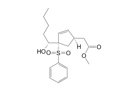 Methyl [(1S*,4R*)-4-benzenesulfonyl-4-{(R*)-1-hydroxypentyl}-2-cyclopenten-1-yl]acetate