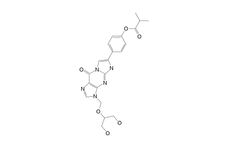 3,9-DIHYDRO-3-[(1,3-DIHYDROXY-2-PORPOXY)-METHYL]-6-[4-(ISOBUTYRYLOXY)-PHENYL]-9-OXO-5H-IMIDAZO-[1,2-A]-PURINE