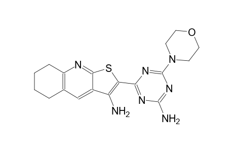 2-(4-amino-6-morpholin-4-yl-1,3,5-triazin-2-yl)-5,6,7,8-tetrahydrothieno[2,3-b]quinolin-3-amine