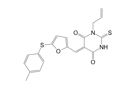 (5Z)-1-allyl-5-({5-[(4-methylphenyl)sulfanyl]-2-furyl}methylene)-2-thioxodihydro-4,6(1H,5H)-pyrimidinedione