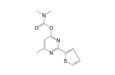 6-methyl-2-(2-thienyl)-4-pyrimidinol, dimethylcarbamate (ester)