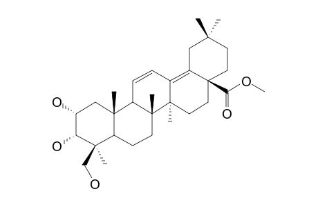 Methyl-2.alpha.,3.alpha.,24-trihydroxy-oleana-11,13(18)-diene-28-oate