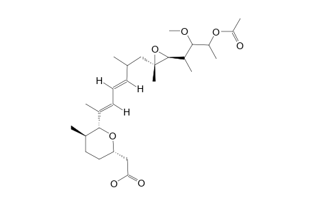 6-[6-(3-[3-(ACETYLOXY)-2-METHOXY-1-METHYLBUTYL]-2-METHYLOXIRANYL)-1,5-DIMETHYL-1,3-HEXADIENYL]-TETRAHYDRO-5-METHYL-2H-PYRAN-2-ACETIC-ACID;HERBOXIDINE-ACETAT;#2