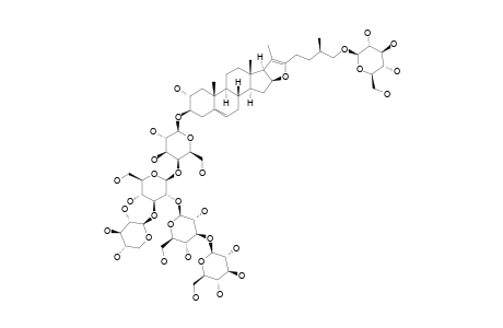 (25R)-26-[(BETA-D-GLUCOPYRANOSYL)-OXY]-2-ALPHA-HYDROXYFUROSTA-5,20(22)-DIEN-3-BETA-YL-O-BETA-D-GLUCOPYRANOSYL-(1->3)-O-BETA-D-GLUCOPYRANOSYL-(1->2)